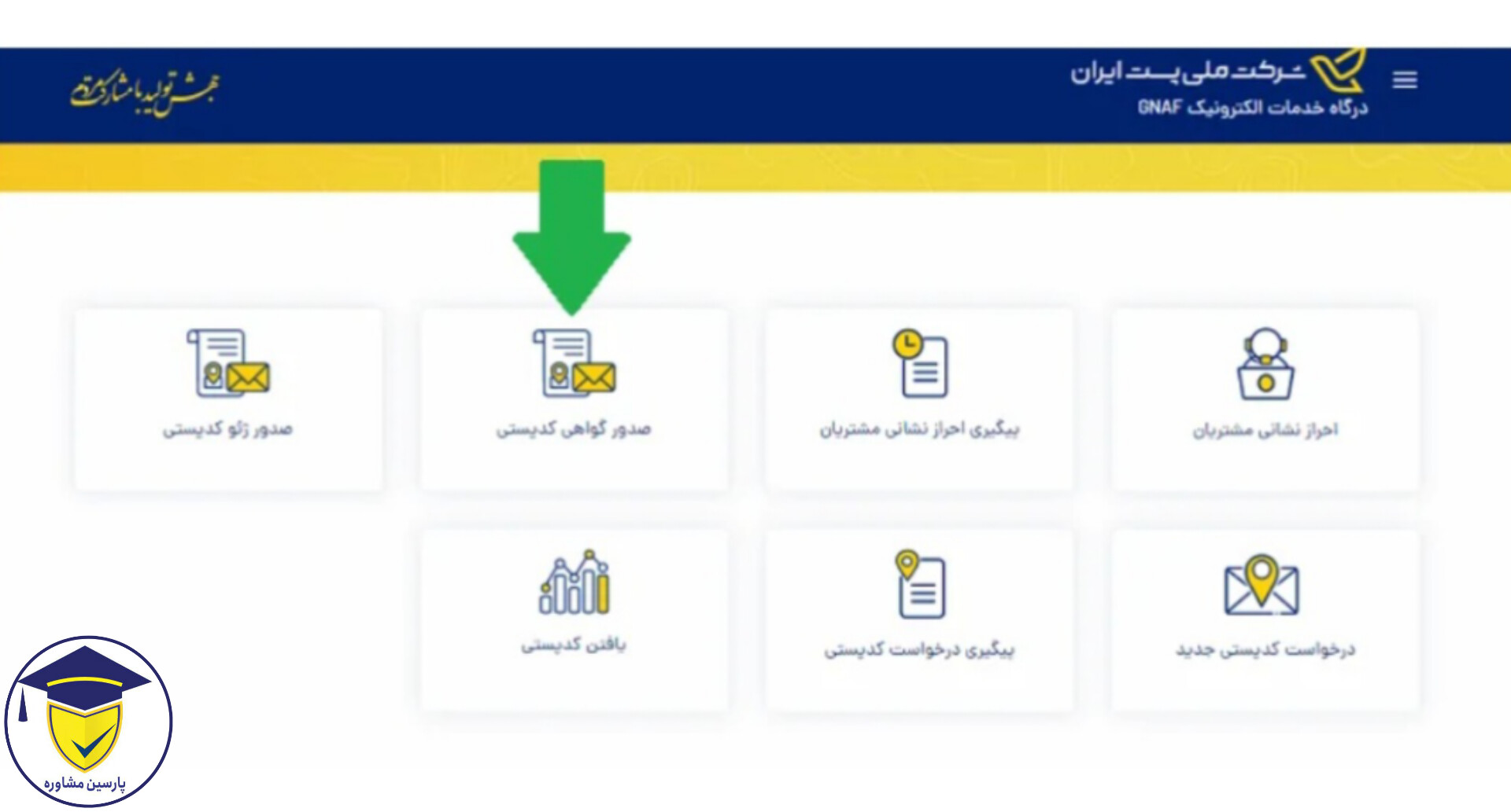 سایت دریافت تاییدیه کد پستی